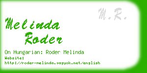 melinda roder business card